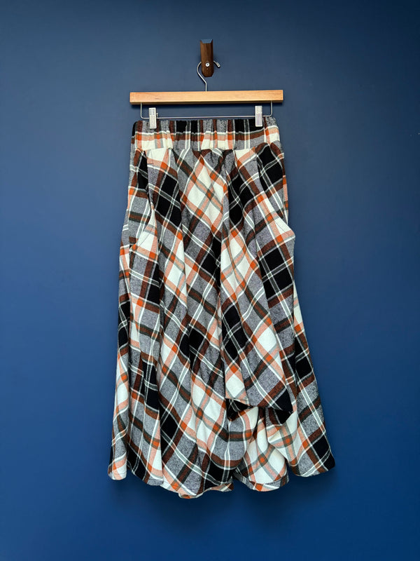 Flannel Skirt- Brown Plaid