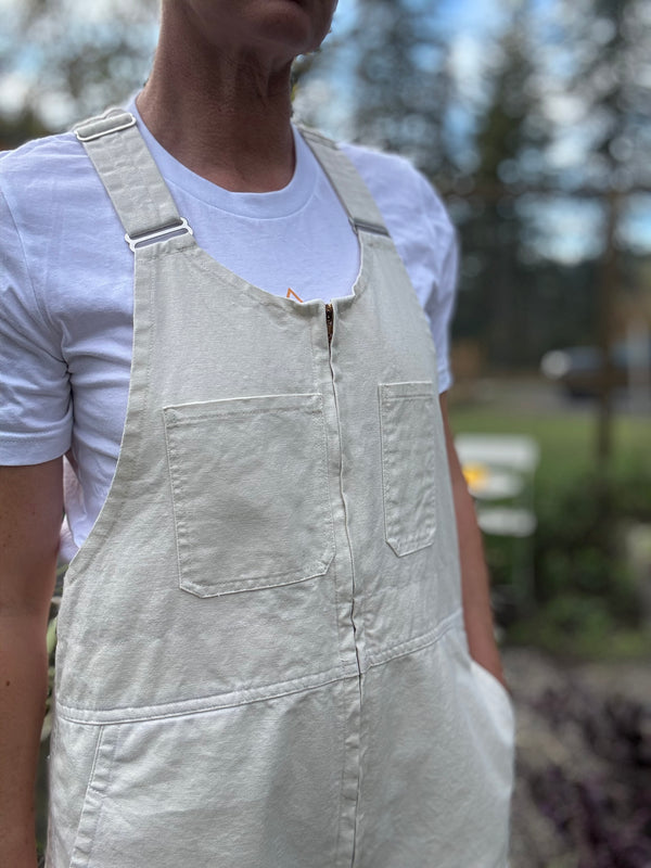 Garden Overalls- Off white canvas